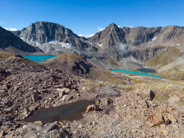 Zagedan and Imeretinka lakes, Caucasus Mts, Russia 2023